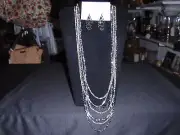 Park Lane Jewelry "GLAM & GO" Necklace & "GAME ON" Earrings, Beads/Crystals New