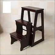 Outdoor Home Dual-Purpose Step Stool,Multi-Function Ladder Chair Indoor Mobile Climbing Ladder Dual-Use Three-Step Climbing Ladder,Black