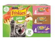 Purina Friskies Pate Salmon, Turkey, and Mixed Grilled, Wet Cat Food, 5.5 oz Can