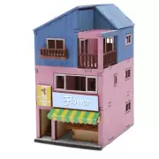 Youngmodeler Hobby Wooden Model Kit – Mini Shop House DIY Assembly Model