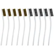 Multipurpose Set of 10 Wire Brushes for Mechanical Polishing and Rust Removal