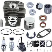 44.7mm Cylinder Piston Carb Kit For for Sti/hl MS261 MS 261 MS261C Chainsaw Replacement 1141 020 1200 Oil Seal Gas Cap