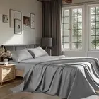 100% Egyptian Cotton 1200 Thread Count Sheets Set,King Size Bed Sheet 4 Piece Se
