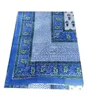 Sanganeri hand block Printed Double Cotton Bedsheet Indian Hand Print bedcover.