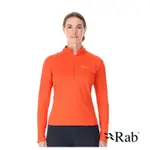 RAB SONIC LS ZIP WMNS 女 長袖透氣拉鍊排汗衣 葡萄柚 QBL-04吸濕排汗 登山 【陽昇戶外用品】