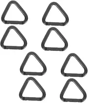 Totority 8pcs Heavy Duty Aluminum Alloy Carabiner Clip Set Locking Spring Snap Triangle Buckle for Keychain Speaker Hook Outdoor Camping Hiking Activities