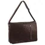 Pierre Cardin Rustic Leather 15" Laptop Messenger Bag (Brown)