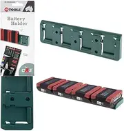 48 Tools battery holder mount for Metabo CAS 18V – Green Wall Mount with Built-in Locking System – Secure Storage for Cordless Alliance System Batteries