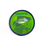 Crappie Fishing Patch Dye Sublimation Iron on Applique Handmade Edge Merrow