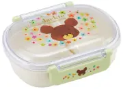 Lunch box for kids 1 tier 360ml with side dish container dome shape bear school