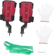 [Healeved] 1 Set Skid Tree Climbing Tool with Safety Straps Durable Upright Climber Shoes for Easy Tree Access Sturdy Construction for Confident Use