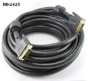 25ft DVI-D w/ Ferrite Cores 24AWG Digital Video Cable / Cord, DD-2425