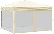 [vidaXL] Folding marquee with side walls 3 x 3 m cream arbor, gazebo, gazebo, garden tent, shelter, party tent, arbors, gazebos