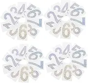 HOUDERCO 5 Sets Reflective Mailbox Numbers Stickers Self Adhesive Luminous Decals for Easy Visibility at Night UV Resistant Door Labels for Home Address