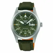 Seiko Men's 5 Sports Green Dial Green Canvas Strap Watch SRPH29