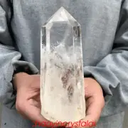 1.78LB Natural clear quartz obelisk quartz crystal point reiki healing XA1081
