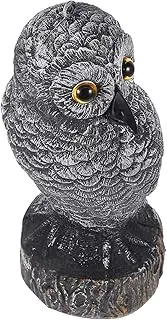 Sosoport Artificial Owl Figurine Bird Deterrent Simulation Owl Outdoor Decor Animal Sculpture Desktop Ornament Wildlife Bird Art Craft Decorative Owl Model Fake Owl Decoy Sculpture Owl Decoy
