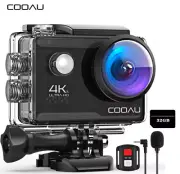 COOAU Action Camera 20MP 4K Ultra HD Underwater Waterproof Sports DV W/ 32G Card