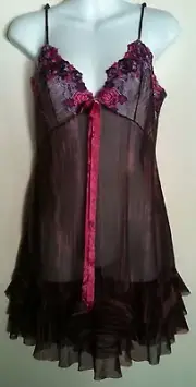 Undercoverwear Sheer Amore Nightgown SlIp Dress Sz 12 Warehouse Clearance