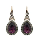 Classic Ottoman Style Hürrem Sultan (Roxelana) Purple Drop Earrings 0098