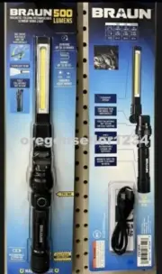 BRAUN 500 Lumen Magnetic Slim Bar Folding Work Light Two Pack (2-pack)