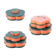 1/2/3 Tier Rotatable Dried Fruit Storage Box with Lid Dustproof Moisture Proof