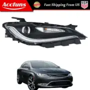 For 2015-2017 Chrysler 200 RH Chrome Black Trim W/ LED DRL Headlights Halogen (for: Chrysler)