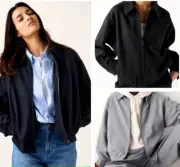 UNIQLO Brushed Jersey Oversized Jacket Gray / Dark Gray / Navy Women 2024