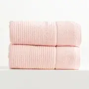 Renee Taylor Cambridge Textured 2 Piece Primrose Bath Sheet Pack