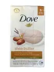 Dove Shea Butter & Vanilla Scent Beauty Soap Bars, SEALED New 6 PACK 3.75 oz.