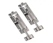 2 Pack Barrel Bolt Latch, Slide Bolt Latch Slide Latch Lock, Thickened Stainless Steel Sliding Lock (without screw)(4inch)