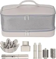 [WINZEDGE] Travel Carrying Case for Shark Flexstyle Air Styling & Drying System,Double-Layer Hair Accessories Tools Storage Bag for Dyson Airwrap Styler Organizer, Gray, Solid