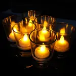 12 件裝無焰浮動蠟燭防水 LED 浮動小蠟燭裝飾聖誕電池供電無焰蠟燭