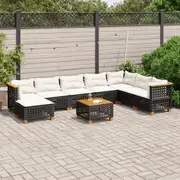 Garden Sofa Set with Cushions Modular Sofa Couch 8 Piece Poly Rattan vidaXL