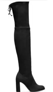 NIB STUART WEITZMAN Hiline Black Suede Over-The-Knee Boots Size 38.5 / US 8
