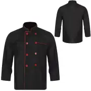 Men‘s Chef Jacket Waiters Tops Hotel Shirt Caterers Coat Cooking Costume Work