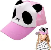 [LEZYHIU] Panda Baseball Cap, Panda Baseball Caps, Panda Animal Baseball Caps, Adjustable Baseball Cap, Sun Hat, Unisex Pink Baseball Cap for Boys Girls Outdoor Running Leisure 56-60 cm, Pink