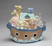 Cosmos 2041 Fine Porcelain Noah's Ark Piggy Bank, 4-5/8-Inch