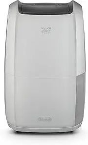 [De'Longhi] Tasciugo AriaDry Pure 21L Dehumidifier DDSX220WF, 2 in 1 Dehumidifier and Air Purifier for Moisture Control, Wi-Fi Connectivity, Laundry Function, 4-Action Filtration System, White