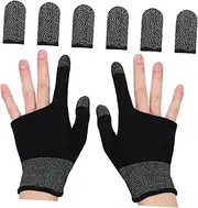 Toddmomy Touchscreen Gaming Gloves for Men Copper Fiber Finger Covers Breathable Winter Gloves Elastic Cuff for Mobile Phone for Sweaty Hands