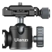 Ulanzi U-80 L Tripod Head Ball Head Extend Cold Shoe for LED Light DSLR Head