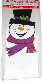 Christmas Treat Bags - Santa Clause - 4ct. - 3.3” X 5.5 X 2.4”