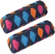 [GENERIC] Printed Single Rod Cotton Bangle Organizer/Case/Holder/Pouch- Pack of 2 (Blue)