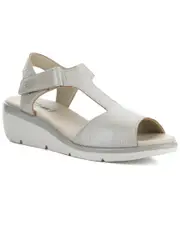 FLY London Nova Leather Wedge Sandal