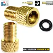 2 x Brass Adaptor Schrader To Presta Bicycle Valve Converter Bike Pump Connector