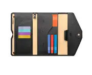 Multifunctional Passport Holder Travel Wallet Rfid Block Passport Cover Black