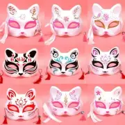2Pcs Cosplay Party Props Japanese Half Face Masks Festival