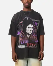 [GOAT CREW] Goat Crew X Beetlejuice Lydia Vintage T-shirt Black Acidwash - Size S S Black Acidwash