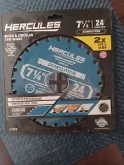 Saw Blade 7 1/4" 24 Carbide Teeth By Hercules