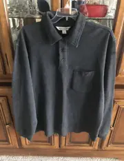 Quicksilver Edition Pullover Collar Sweatshirt Mens Large L Charcoal Gray NWT